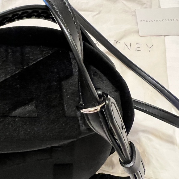 Stella McCartney Falabella Go Convertible Backpack Black Velvet Mini Bag Purse main image 4